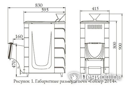 Дровяная печь-каменка TMF Гейзер 2014 Inox ДН КТК ЗК антрацит в Оренбурге