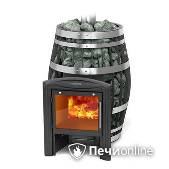 Дровяная банная печь TMF Саяны XXL 2015 Carbon Витра с закрытой каменкой в Оренбурге