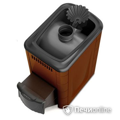 Дровяная банная печь TMF Ангара 2012 Carbon с закрытой каменкой дверь антрацит терракота в Оренбурге
