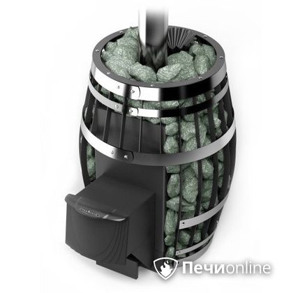 Дровяная банная печь TMF Саяны XXL 2015 Inox с закрытой каменкой и теплообменником дверь антрацит в Оренбурге