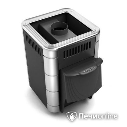 Дровяная банная печь TMF Оса Inox дверь антрацит короткий канал антрацит в Оренбурге