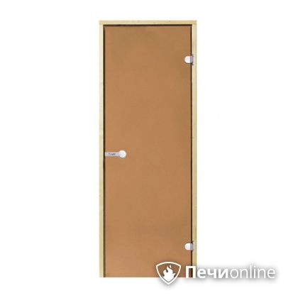 Дверь для бани Harvia Стеклянная дверь для сауны 7/19 коробка сосна бронза  D71901М в Оренбурге